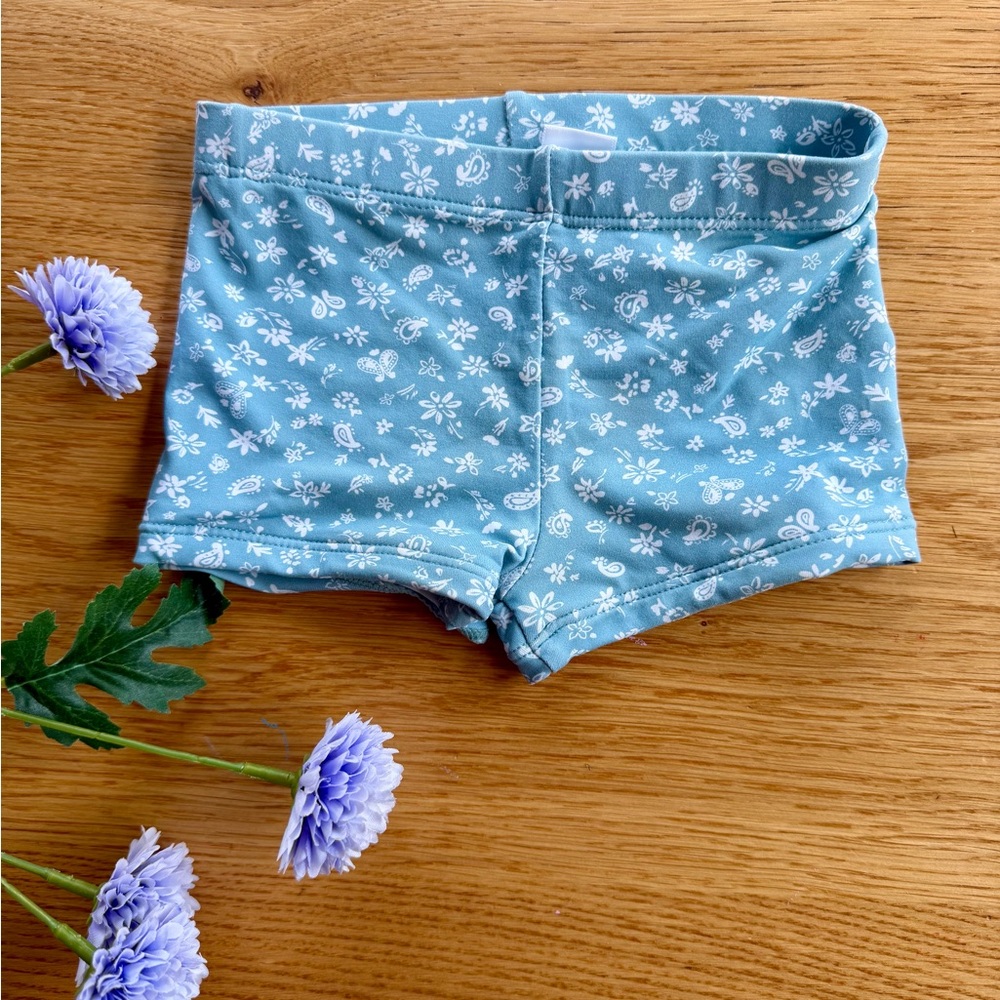 Zara Baby Boy Blue Floral Print Boho Swim Bottoms, Shorts!